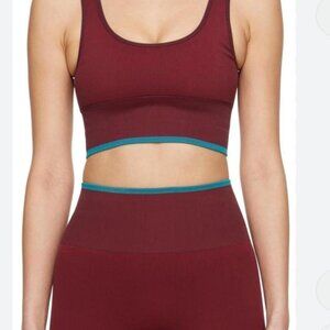 Outdoor Voices Seamless Rib Longline Bra & 7/8 Leggings | Bra (M) & Bottoms (S)